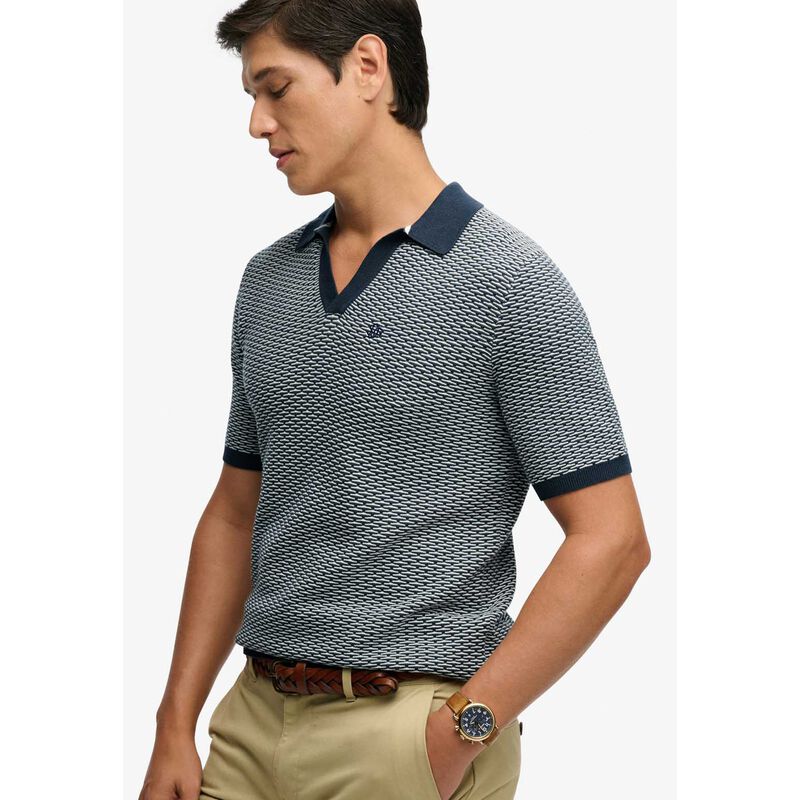 Superdry Johnny Collar Knitted Polo image number 2